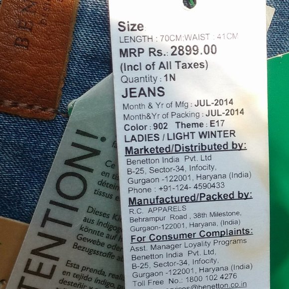 with tags Benetton Blue Jeans (fixed price) - Picture 11 of 13